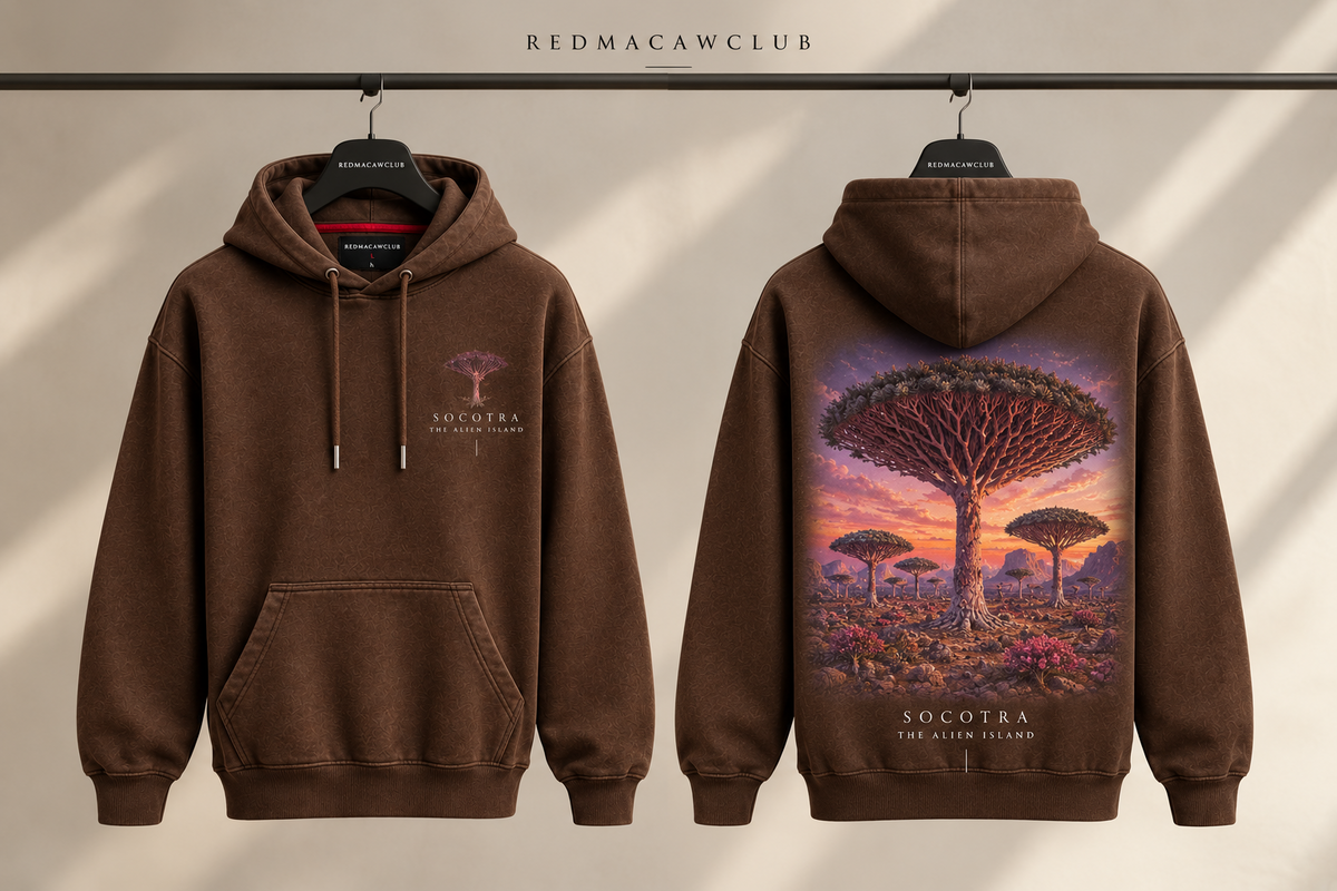 SOCOTRA-Unisex Coffee Brown Hoodie-350 GSM