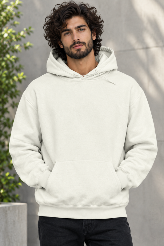 Classic Unisex White Hoodie-350 GSM