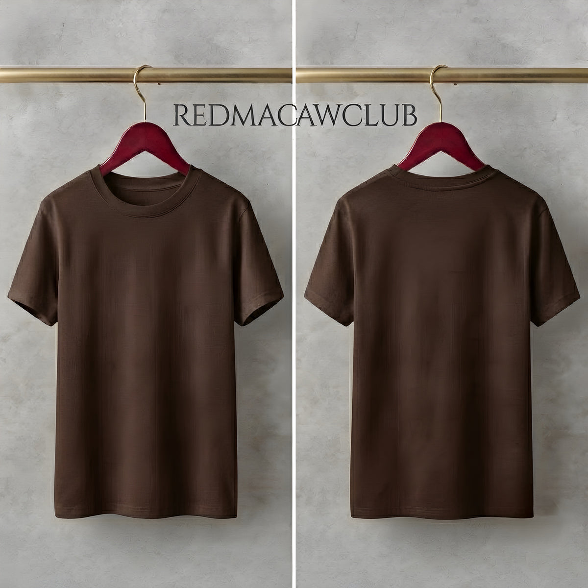 MINIMALIST REGULAR SLIM FIT BROWN - 240 GSM FRENCH TERRY