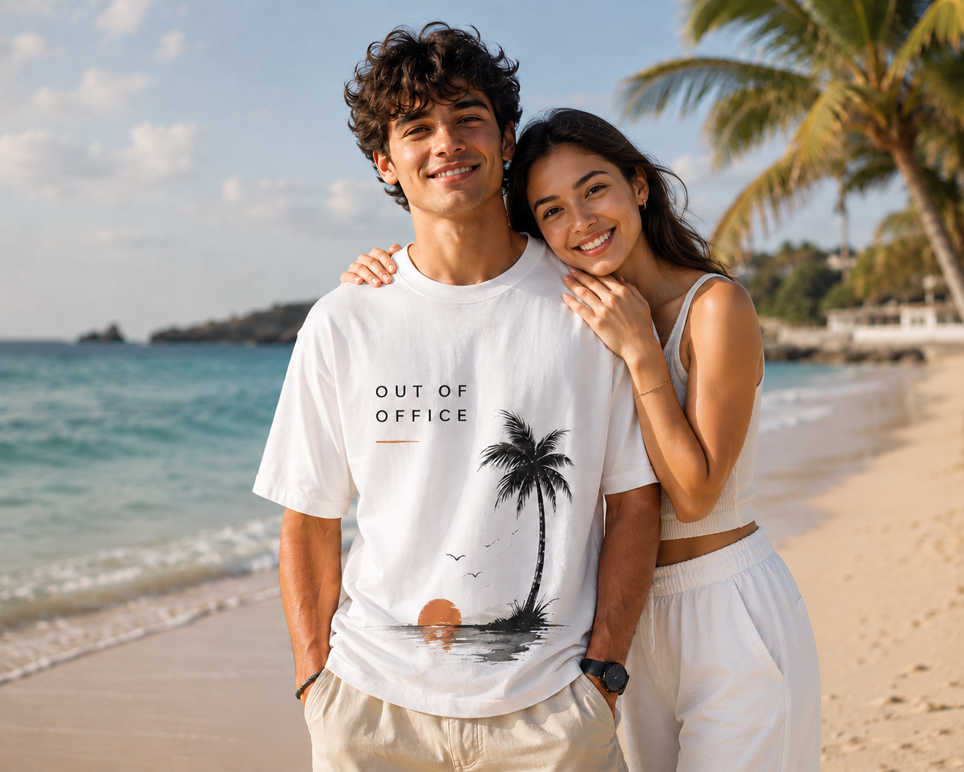 Out of Office Oversized Drop shoulder-White Colour