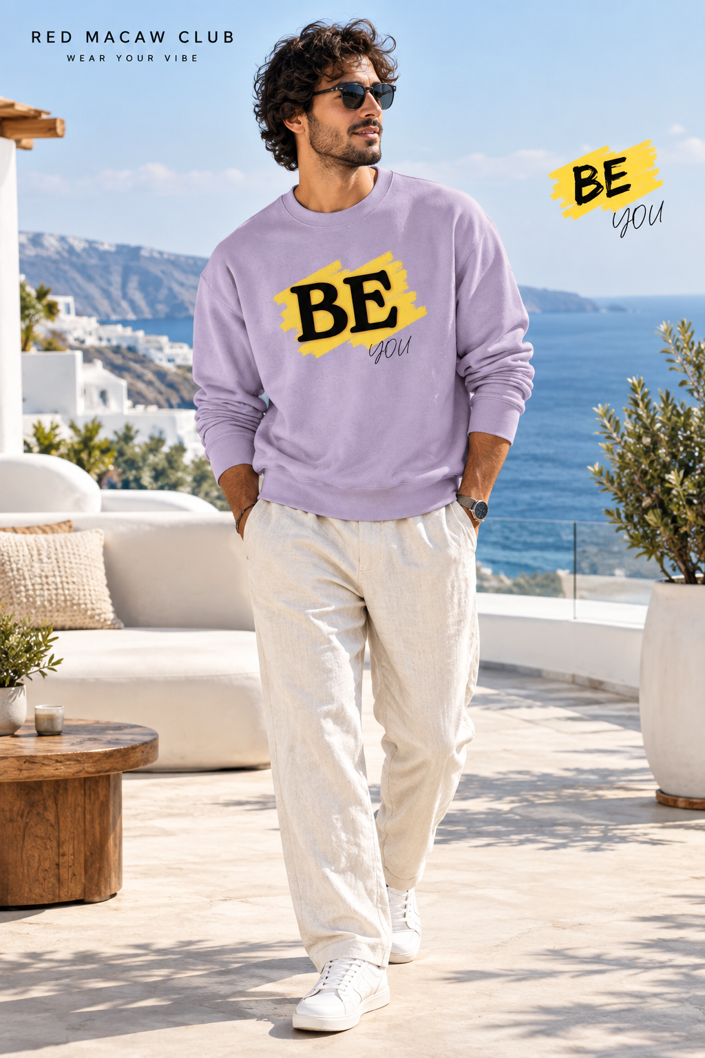 BE YOU - UNISEX LAVENDER SWEATSHIRT-300 GSM