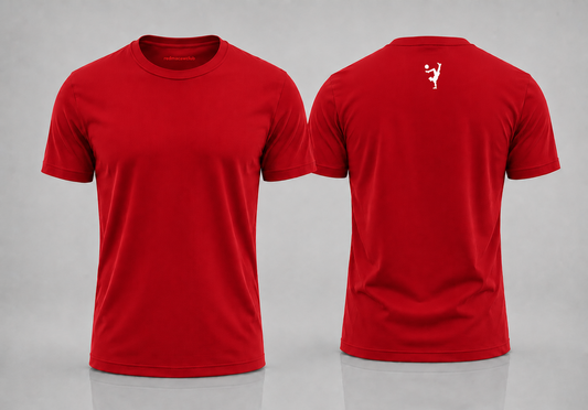 Casual Slim Fit (Regular) crew neck t-shirt- Vibrant Red