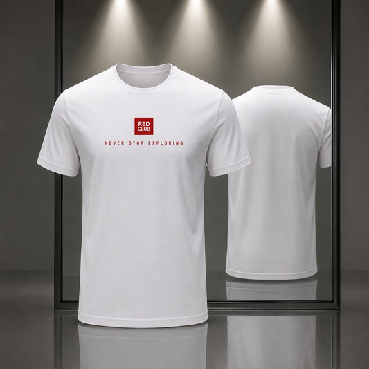 Casual Slim Fit (Regular) crew neck t-shirt- White Colour