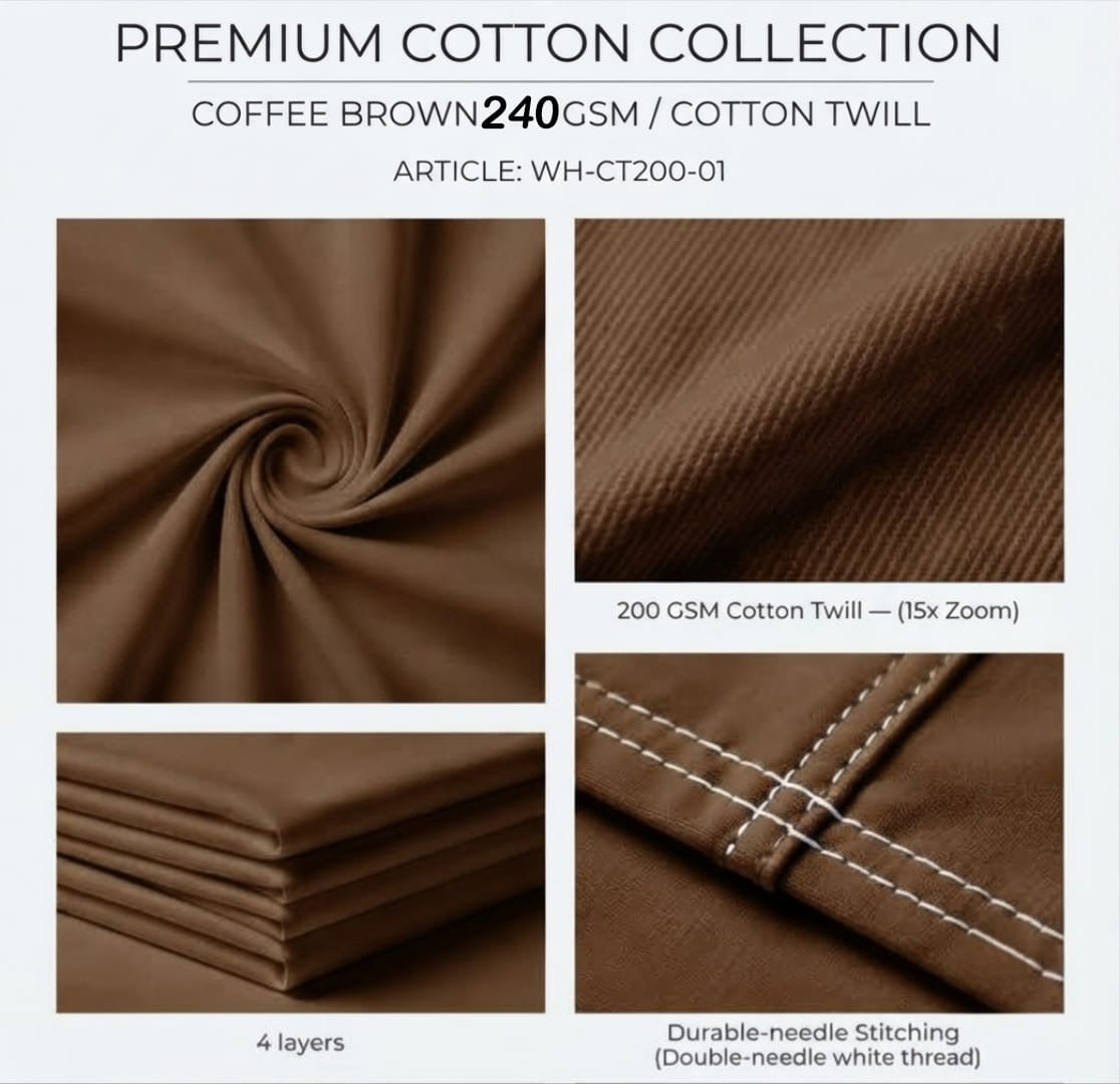 CLASSIC SOLO COFFEE BROWN POLO TEE - 240 GSM FRENCH TERRY