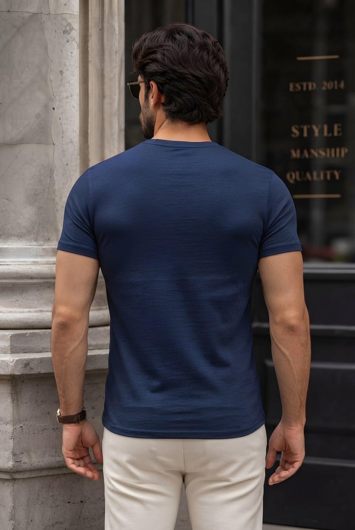 MINIMALIST REGULAR SLIM FIT NAVY BLUE - 240 GSM FRENCH TERRY