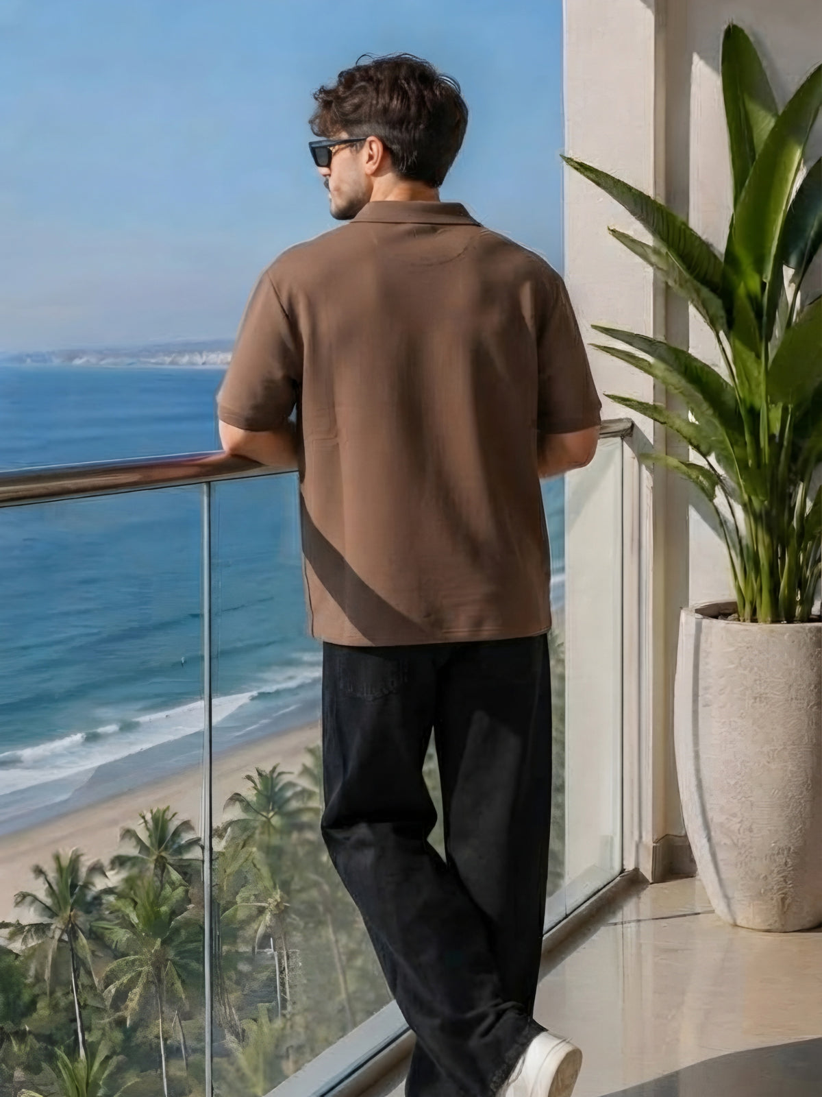 CLASSIC SOLO COFFEE BROWN POLO TEE - 240 GSM FRENCH TERRY