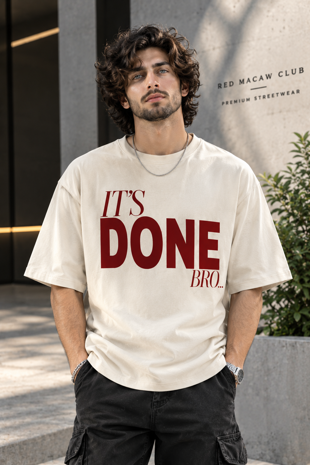 It’s Done Bro-Unisex Oversized Drop Shoulder Tee-240 GSM