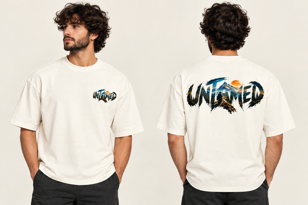 UNTAMED Unisex White Sweatshirt-300 GSM
