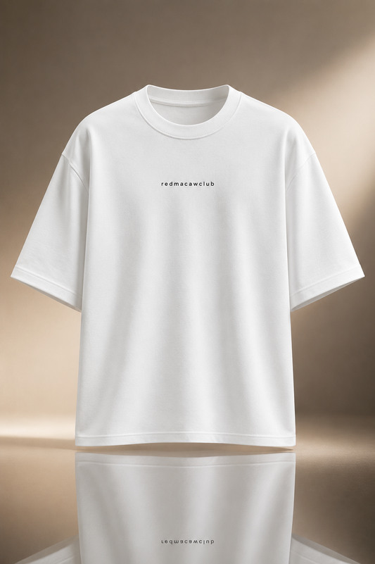 Oversized white drop shoulder T-shirt