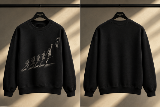 BASKETBALL - BLACK SWEATSHIRT- 300 GSM FRENCH TERRY